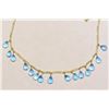 Image 3 : 10kt Yellow Gold Blue Topaz Necklace MSRP $1850