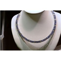 Sterling Silver Tanzanite Neckalce MSRP $4250