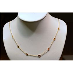 14kt Yellow Gold Sapphire Necklace MSRP $2150