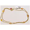 Image 3 : 14kt Yellow Gold Sapphire Necklace MSRP $2150