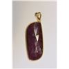 Image 4 : 14kt Yellow Gold Ruby and Diamond Pendant