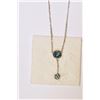 Image 1 : 14kt White Gold Blue Diamond Pendant Necklace