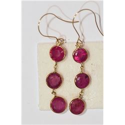 14kt Gold Ruby Earrings MSRP $1850