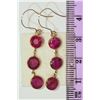Image 2 : 14kt Gold Ruby Earrings MSRP $1850