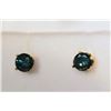 Image 1 : 14kt Yellow Gold Blue Diamond Earrings MSRP $2378