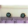 Image 2 : 14kt Yellow Gold Blue Diamond Earrings MSRP $2378