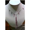 Image 1 : 10kt White Gold Ruby Necklace MSRP $3412