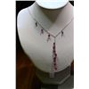 Image 2 : 10kt White Gold Ruby Necklace MSRP $3412