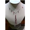 Image 3 : 10kt White Gold Ruby Necklace MSRP $3412
