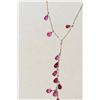 Image 4 : 10kt White Gold Ruby Necklace MSRP $3412