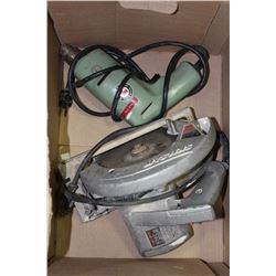 7 1/4" SKIL SAW & CORDED DRILL