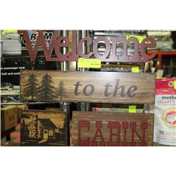"WELCOME TO THE CABIN" DOOR HANGING
