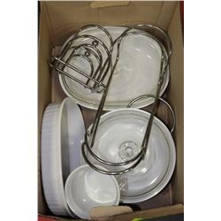 BOX W/CORNINGWEAR BAKE DISHES W/