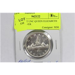 BRILLIANT UNC QUEEN ELIZABETH II 1953 SILVER
