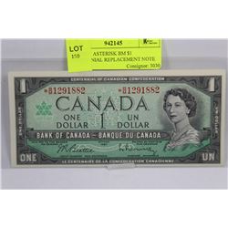 UNC1967 ASTERISK BM $1 CENTENNIAL REPLACEMENT NOTE