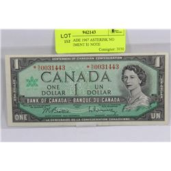 HIGH GRADE 1967 ASTERISK NO REPLACEMENT $1 NOTE