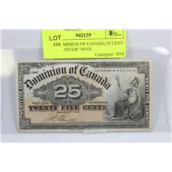1900 DOMINION OF CANADA 25 CENT "SHINPLASTER" NOTE