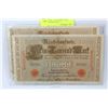 Image 1 : 1910 GERMAN 1,000 MARK NOTES CONSECUTIVE S/N X2