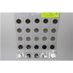 25 NON CIRC ISSUE PROOF CANADIAN QUARTERS