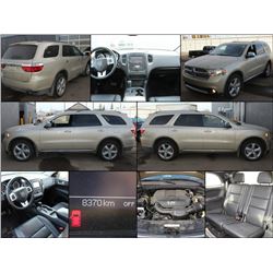 2012 DODGE DURANGO WHITE/GOLD 8,300KMS.