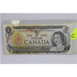 1973 CANADA 1 DOLLAR BANKNOTE