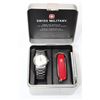 Image 1 : COMPLETE SWISS MILITARY SET INCLUDES WATCH & KNIFE