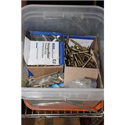 PAIL W/ BOXES OF HANGER MATE THREADED