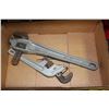 Image 1 : BOX W/ 2 RIDGID ALUMINUM PIPE WRENCHES