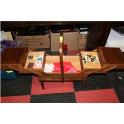 LARGE SEWING BASKET WITH SUPPLIES