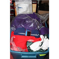 TOTE OF SOCCER GEAR & SUPPLIES