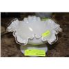 Image 1 : FLUTED MILK GLASS CANDY DISH