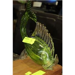 GREEN ART GLASS FISH