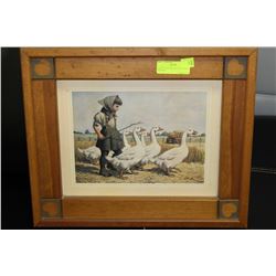 NORTH COLUMBIA VINTAGE WOOD FRAMED