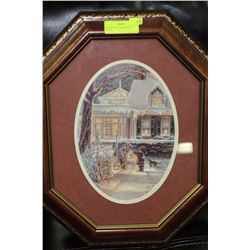 BROWN WOOD FRAMED CHILD / WINTER