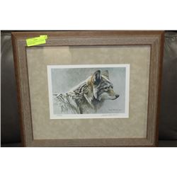 "COYOTE HEAD STUDY" BY ROBERT BATEMAN PRINT