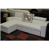Image 1 : NEW CONVERTABLE LIFT BACK WHITE SECTIONAL/BED