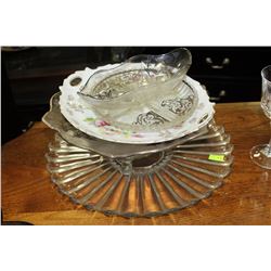 STACK OF ESTATE PLATTERS