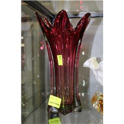 PINK ART GLASS VASE