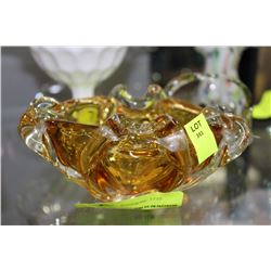 3 SMALL ESTATE ART GLASS DISHES