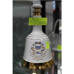 COMMEMORATIVE WHISKEY BELL PRINCE WILLIAM 1982