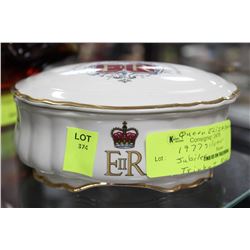 1977 QUEEN ELIZABETH SILVER JUBILEE TRINKET BOX