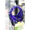 Image 1 : ESTATE BLUE ART GLASS BASKET