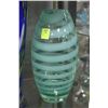 Image 1 : ESTATE STRIPED TEAL ART GLASS VASE