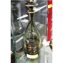 ESTATE GOLD TRIMMED GLASS DECANTER