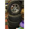 Image 1 : SET OF FOUR 17" TIRES & ALLOY RIMS