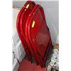 Image 1 : SET OF 4 RED METAL FOLDING CHAIRS