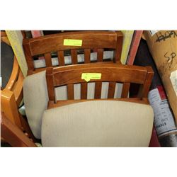 PAIR OF WOOD FOLDING CHAIRS