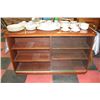 Image 1 : VINTAGE WOOD & GLASS DISPLAY CASE SIDE BOARD