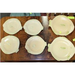 SET OF 8 ENGLISH SHORTER & SON FISH PLATES