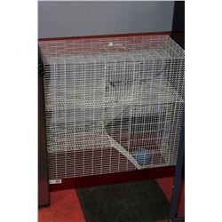 RED & WHITE PATRIOTIC BIRD CAGE - VERY CLEAN